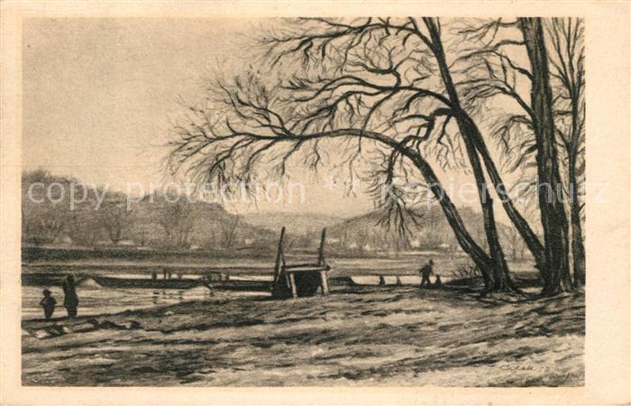 Praha Prahy Prague Privoz v Troji Kuenstlerkarte