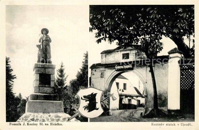 Ujezd u Domazlic Pomnik J. Koziny St. na Hradku