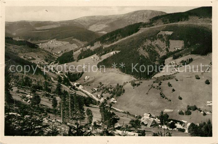 Krkonose Fliegeraufnahme Velka Upa