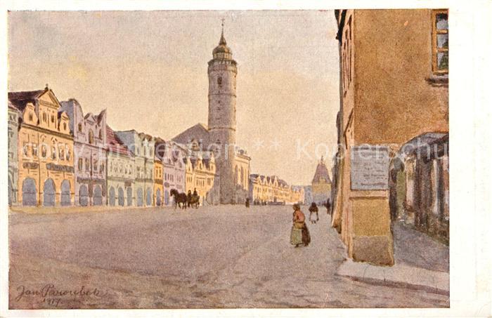 Domazlice Panorama Kuenstlerkarte