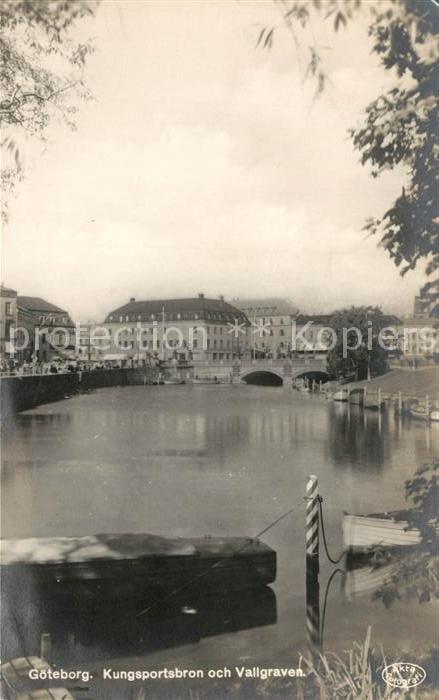 Goeteborg Kungsportsbron och Vallgraven