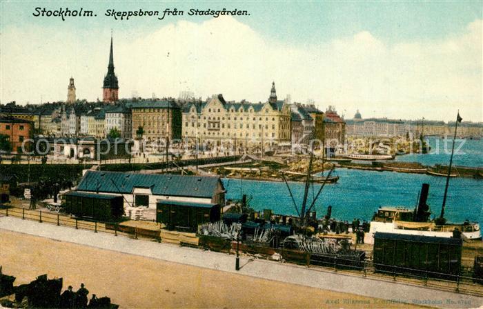 Stockholm Skeppsbron fran Stadsgarden