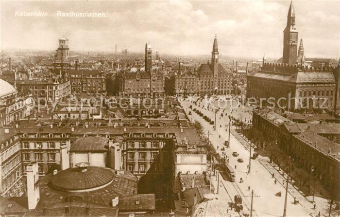 Kobenhavn Raadhuspladsen Rathausplatz