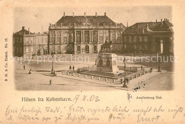 Kobenhavn Amalienborg Slot Schloss Denkmal