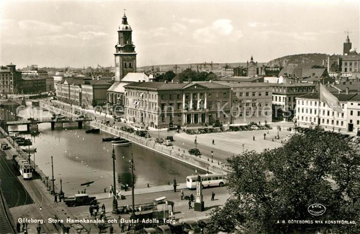 Goeteborg Stora Hamnkanalen och Gustaf Adolfs Torg