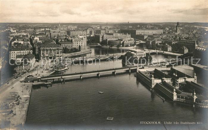 Stockholm Utsikt fran Stadshusets torn