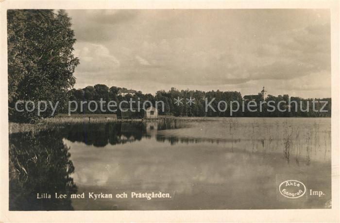 Lilla Edet Lee med Kyrkan och Praestgarden