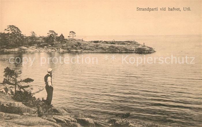 Utoe Strandparti vid hafvet