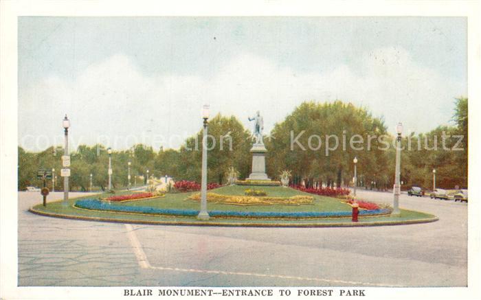 Saint Louis Missouri Blair Monument Entrance to Forest Park