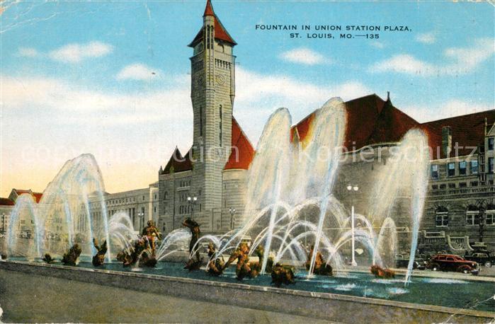 St Louis Missouri Fountain in Union Station Plaza