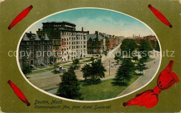 Boston Massachusetts Commonwealth Avenue from Hotel Somerset