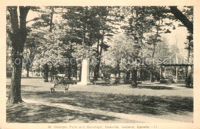 Oakville Ontario St Georges park and Canotaph
