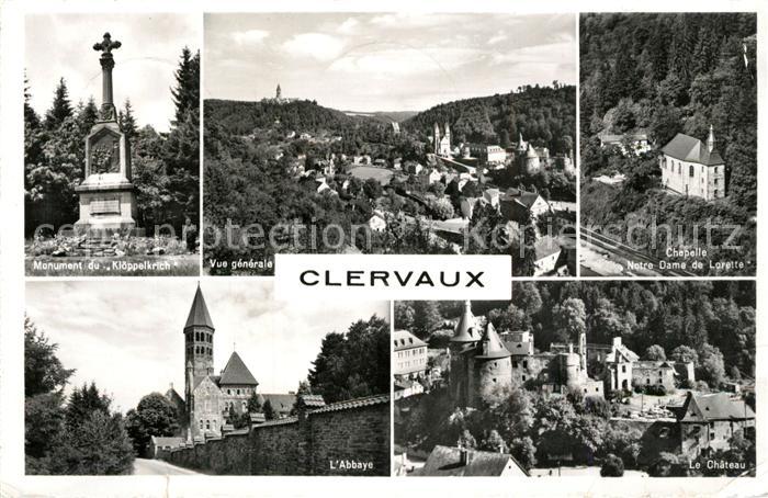 Clervaux Monument du Kloeppelkrich Vue generale Chapelle Notre Dame de Lorette A
