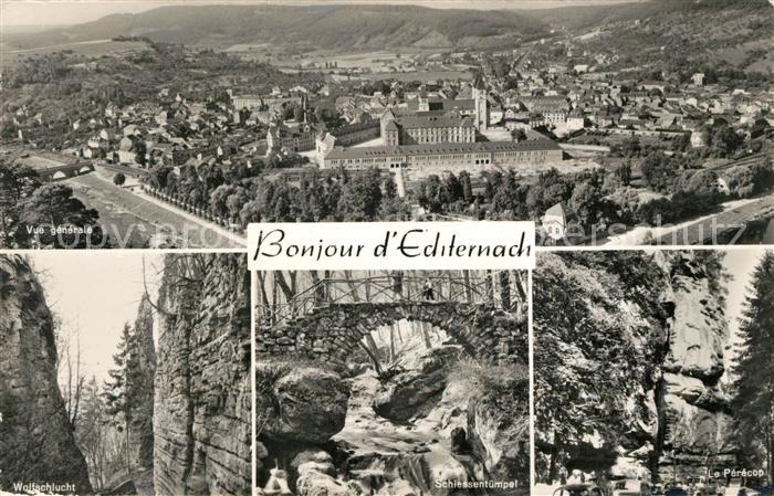 Echternach Vue generale aerienne Wolfsschlucht Schiessentuempel Le Perecop