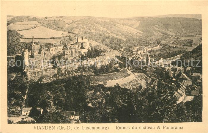 Vianden Ruines du Chateau et Panorama