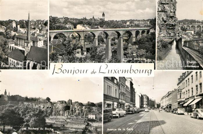 Luxembourg Luxembourg Eglise St Jean Vue generale Chemin pittoresque Les Rochers