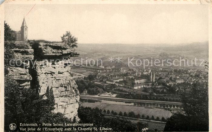 Echternach Vue prise de l’Enzerberg avec la Chapelle St Liboire