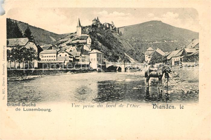 Vianden Vue prise du bord de l'Our