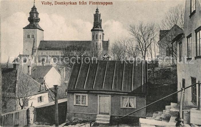 Visby Domkyrkan fran Finntrappan