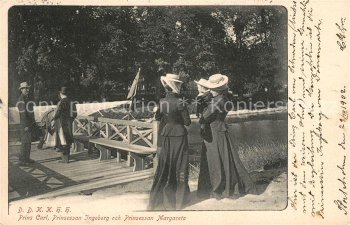 Stockholm Prins Carl Prinsessa Ingeborg och Prinsessan Margareta