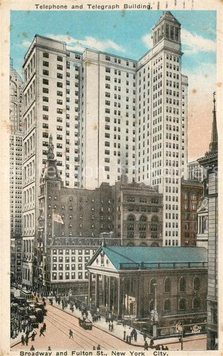 New York City Broadway and Fulton Street