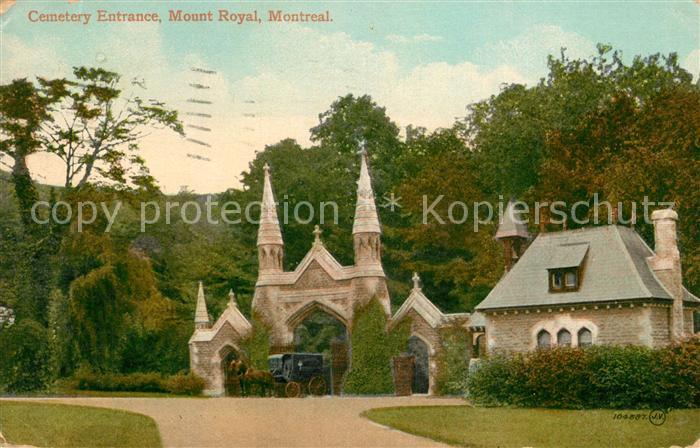 Montreal Quebec Cementery Entrance Mount Royal
