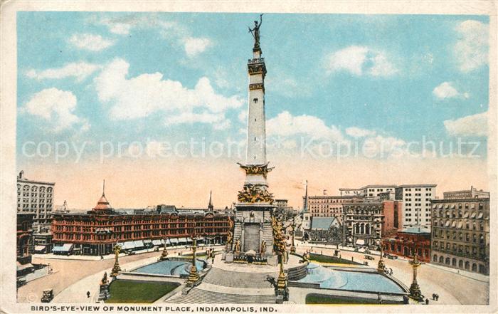 Indianapolis Birds Eye View of Monument Place