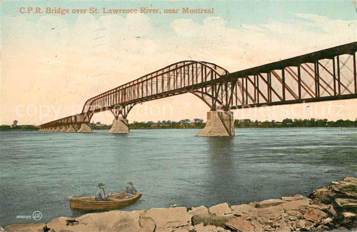 Montreal Quebec Bridge over St. Lawrence River