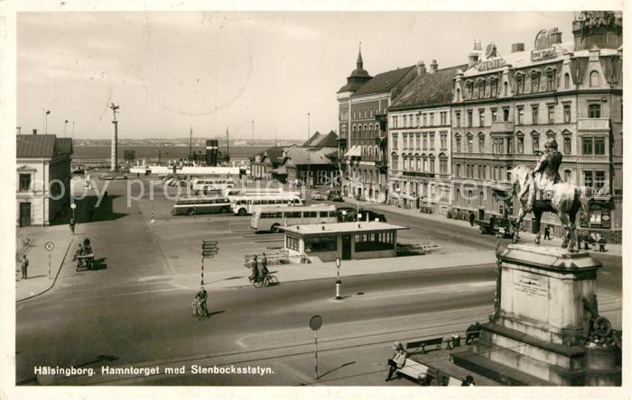 Haelsingborg Hamntorget med Stenbocksstalyn
