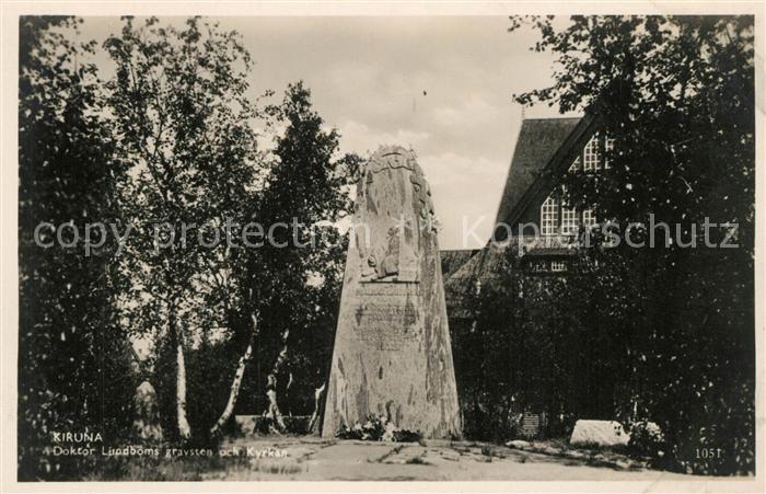 Kiruna Doktor Lundboms gravsten och Kyrkan