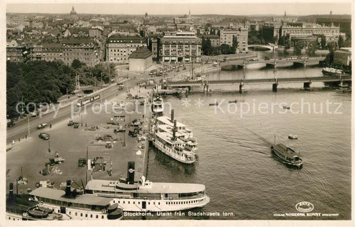 Stockholm Utsikt fran Stadshusets-Torn