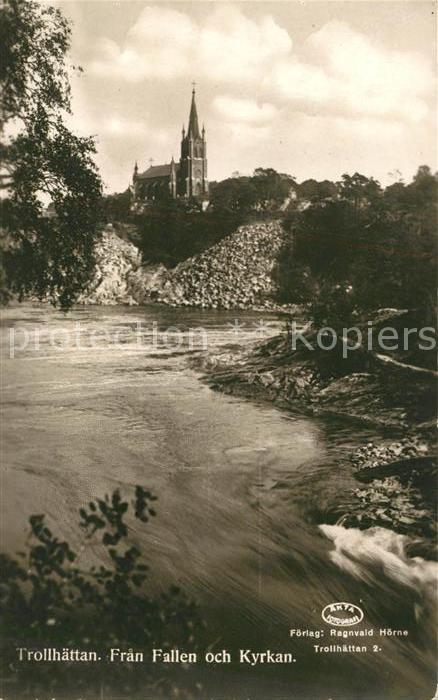 Trollhaettan Fran Fallen och Kyrkan