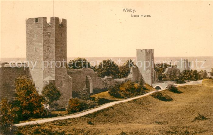 Visby Wisby Norra muren