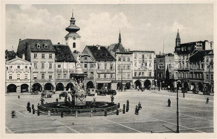 Budweis Ceske Budejowice Marktplatz Brunnen Kirche