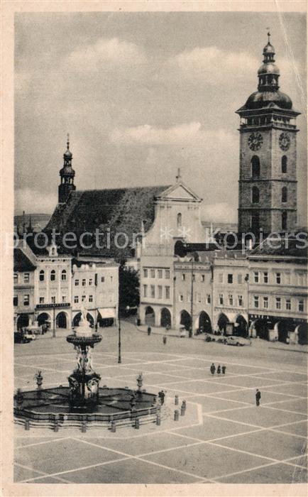 Budweis Ceske Budejowice Marktplatz Kirche