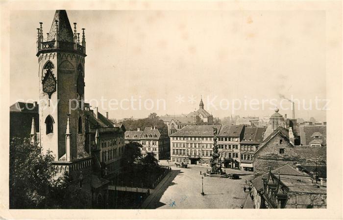 Teplice Rathaus Brunnen