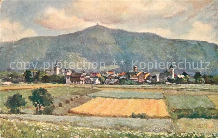 Frenstat pod Radhostem Panorama Kuenstlerkarte