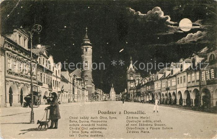Domazlice Stadtansicht Mondscheinkarte