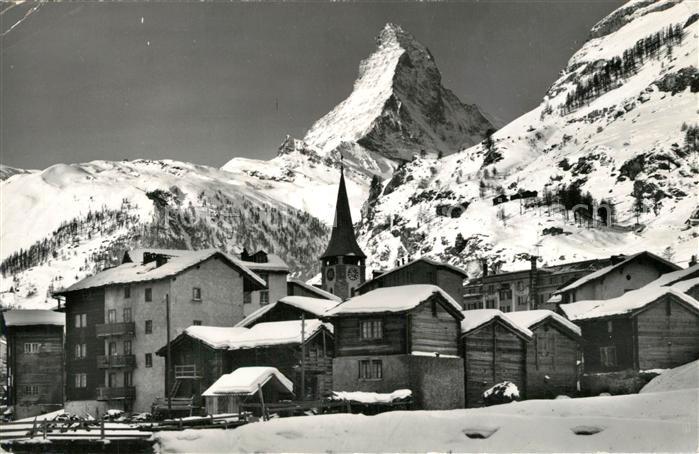 Zermatt VS Alt Zermatt Matterhorn Winter