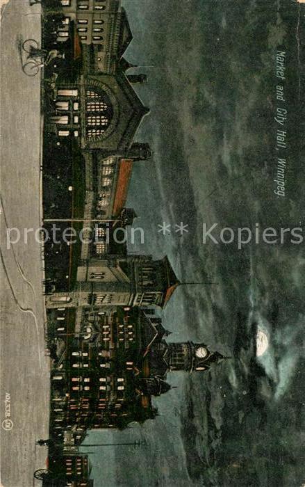 Winnipeg Market City Hall Mondschein