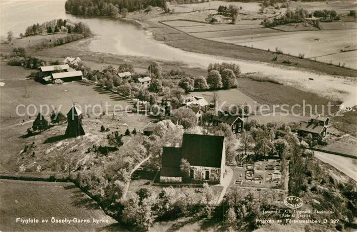 Stockholm oesseby Garns Kyrka Fliegeraufnahme