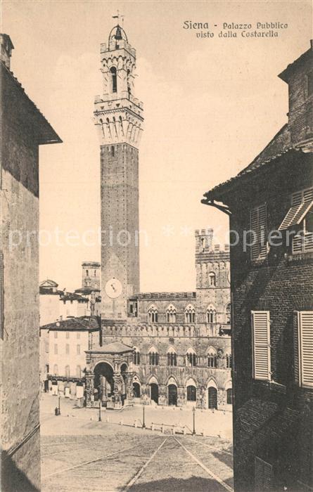 Siena Palazzo Pubblico visto dalla Costarella