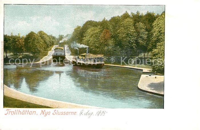 Trollhaettan Nya Slussarne Schleuse Dampfer