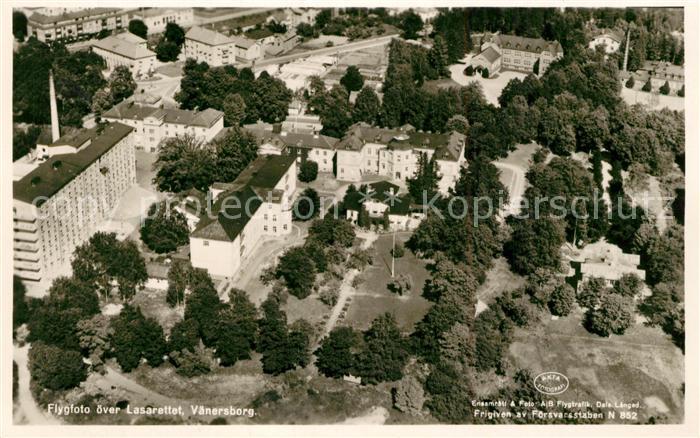 Vaenersborg Flygfoto oever Lasarettet Fliegeraufnahme