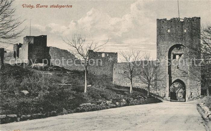 Visby Norra stadsporten Stadtmauer Ruinen