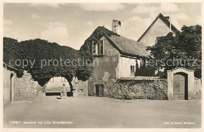 Visby Gatubild vid Lilla Strandporten