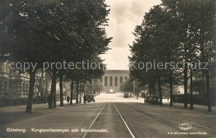 Goeteborg Kungsportsavenyen och Konstmuseet