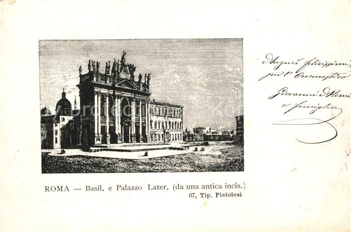 Roma Rom Basil Palazzo Later da una antica incis. Kuenstlerkarte