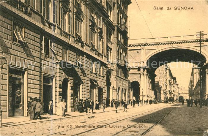 Genova Genua Liguria Via XX Settembre dalla Libreria Chiappori
