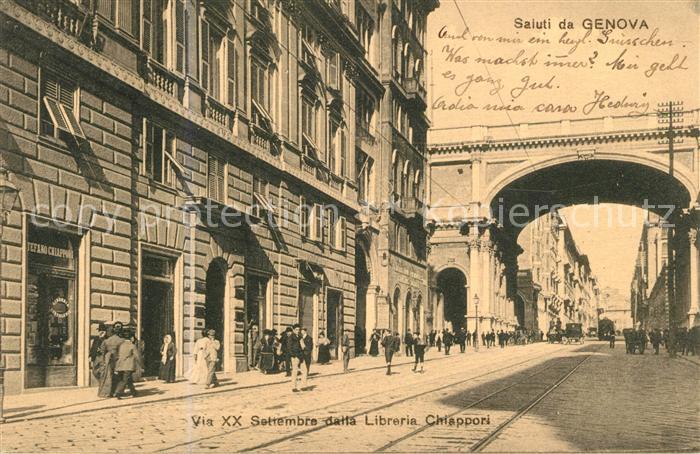 Genova Genua Liguria Via XX Settembre dalla Libreria Chiappori